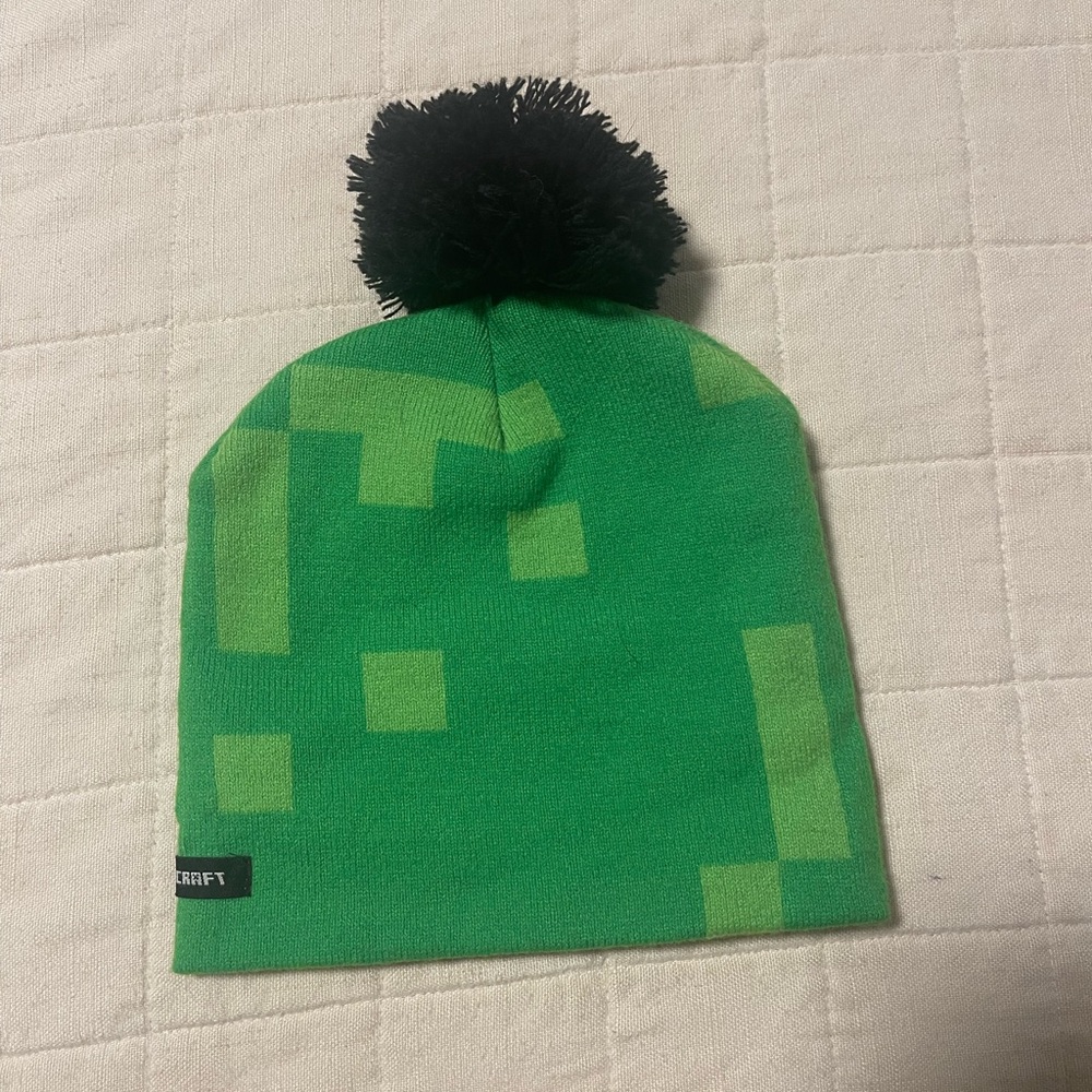 Minecraft kid beanie black/ green - Picture 2 of 3